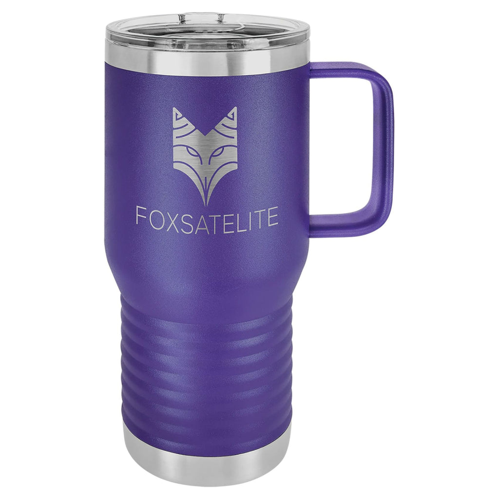 Vacuum Insulated Travel Mug with Slider Lid - Purple - Drinkware