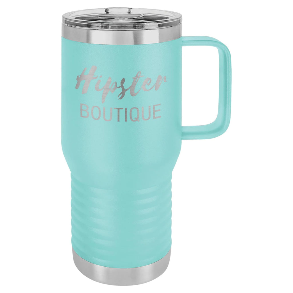 Vacuum Insulated Travel Mug with Slider Lid - Teal - Drinkware