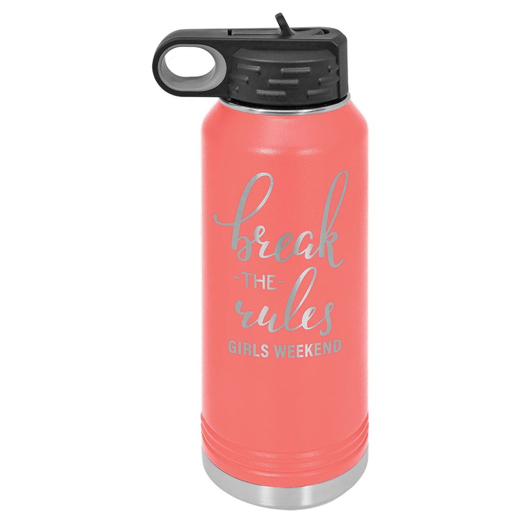 Vaccuum Insulated Water Bottle - Coral - Drinkware