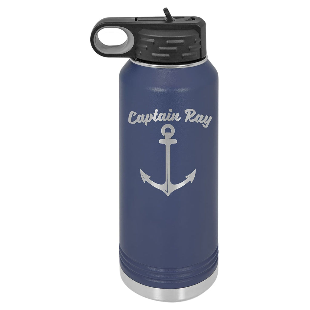 Vaccuum Insulated Water Bottle - Navy Blue - Drinkware