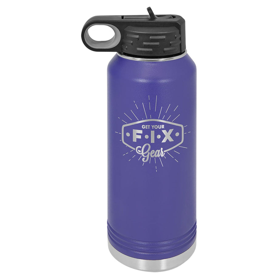 Hydro Peak 32 oz Water Bottle Flask Insulated Stainless Steel Light Blue  Used