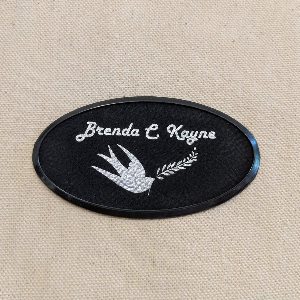 Vegan Leather Badge - Framed - Bags & Apparel