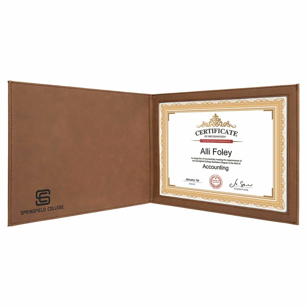 Vegan Leather Certificate Holder - Office Gifts