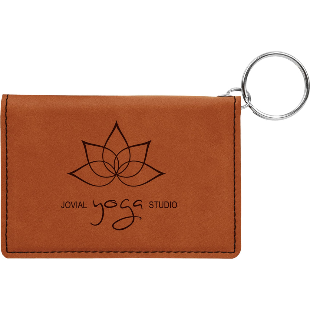 Vegan Leather Keychain ID Holder - Office Gifts