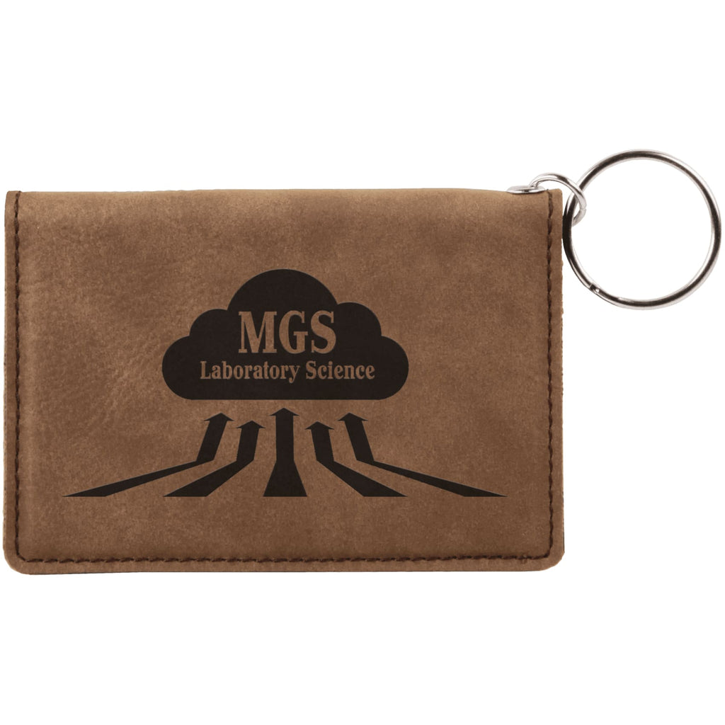 Vegan Leather Keychain ID Holder - Office Gifts