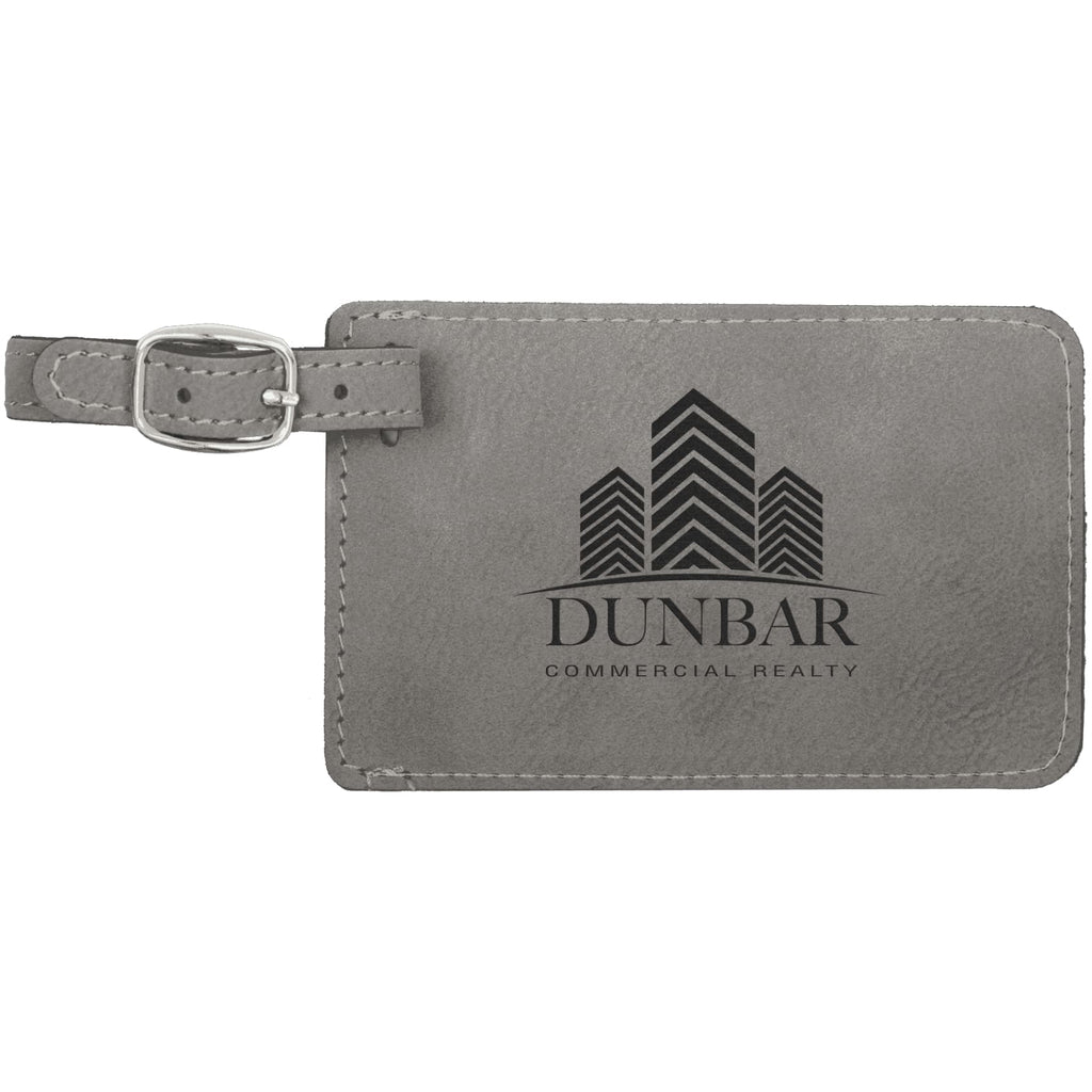 Vegan Leather Luggage Tag - Gray - Bags