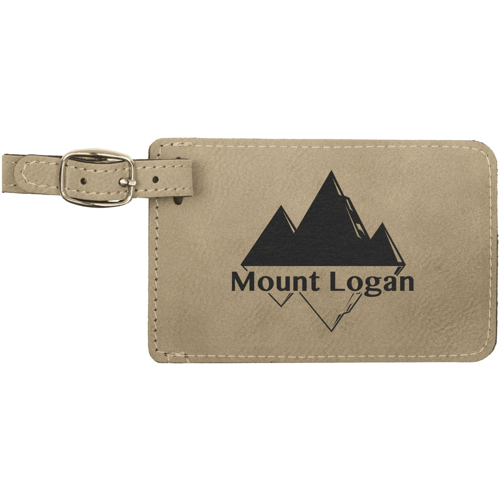 Vegan Leather Luggage Tag - Light Brown - Bags
