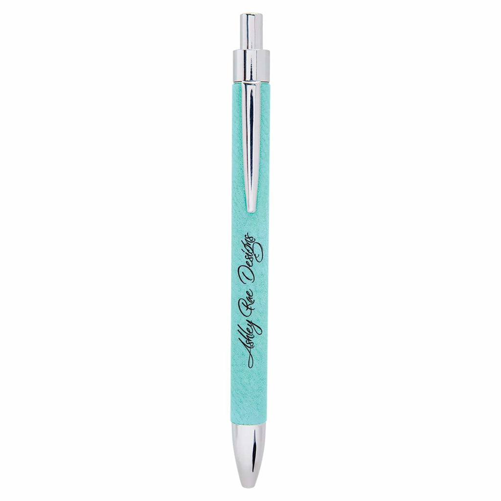 Vegan Leather Pen - Teal - Office Gifts