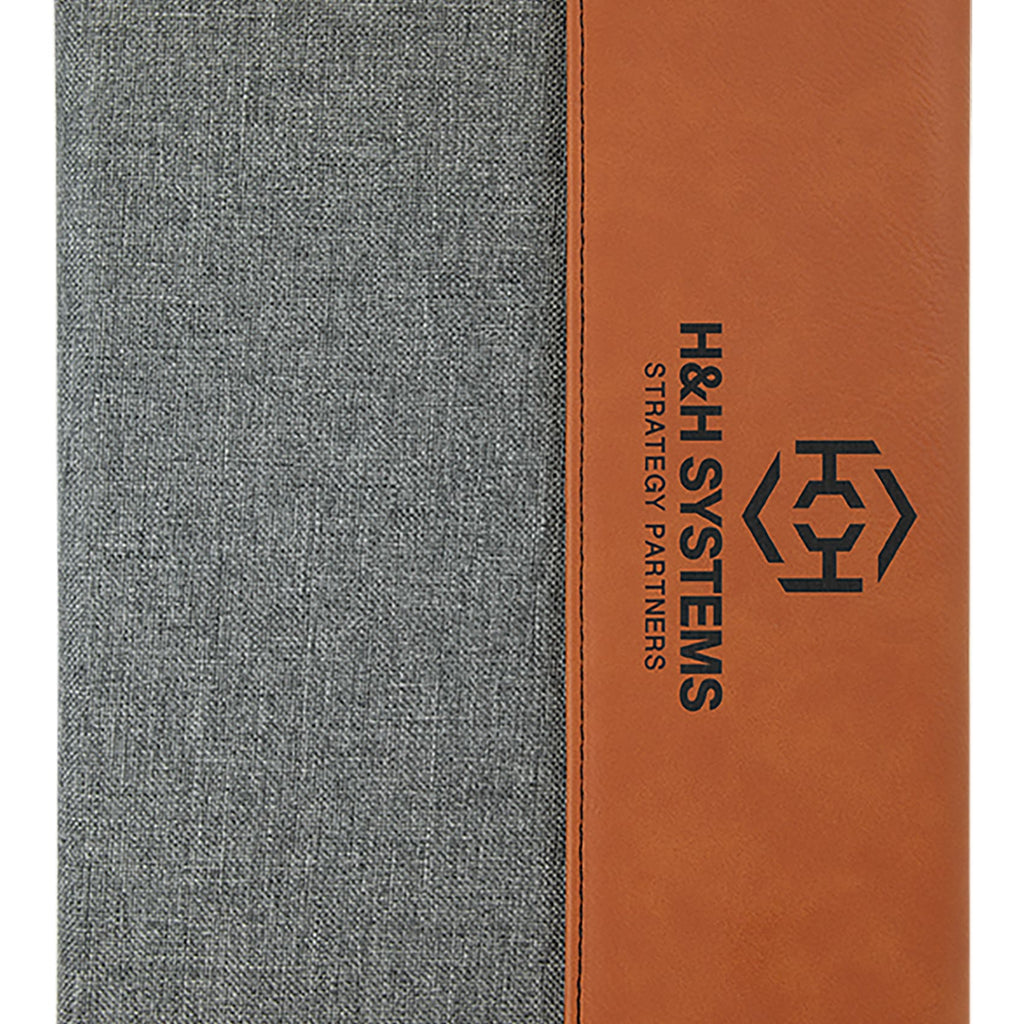 Vegan Leather Two-Tone Portfolio - Rawhide - Office Gifts