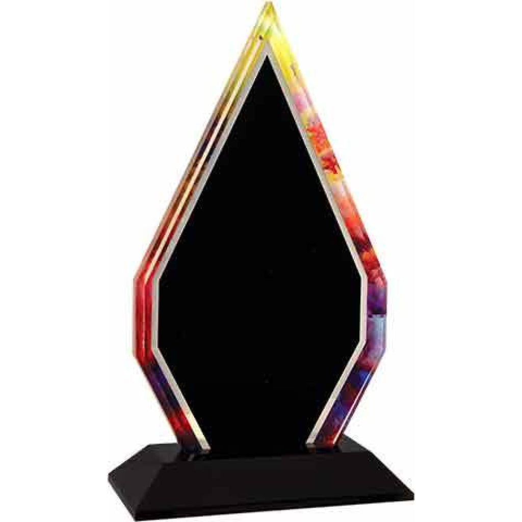 Watercolor Diamond Acrylic with Black Base - 8 - Acrylic Awards