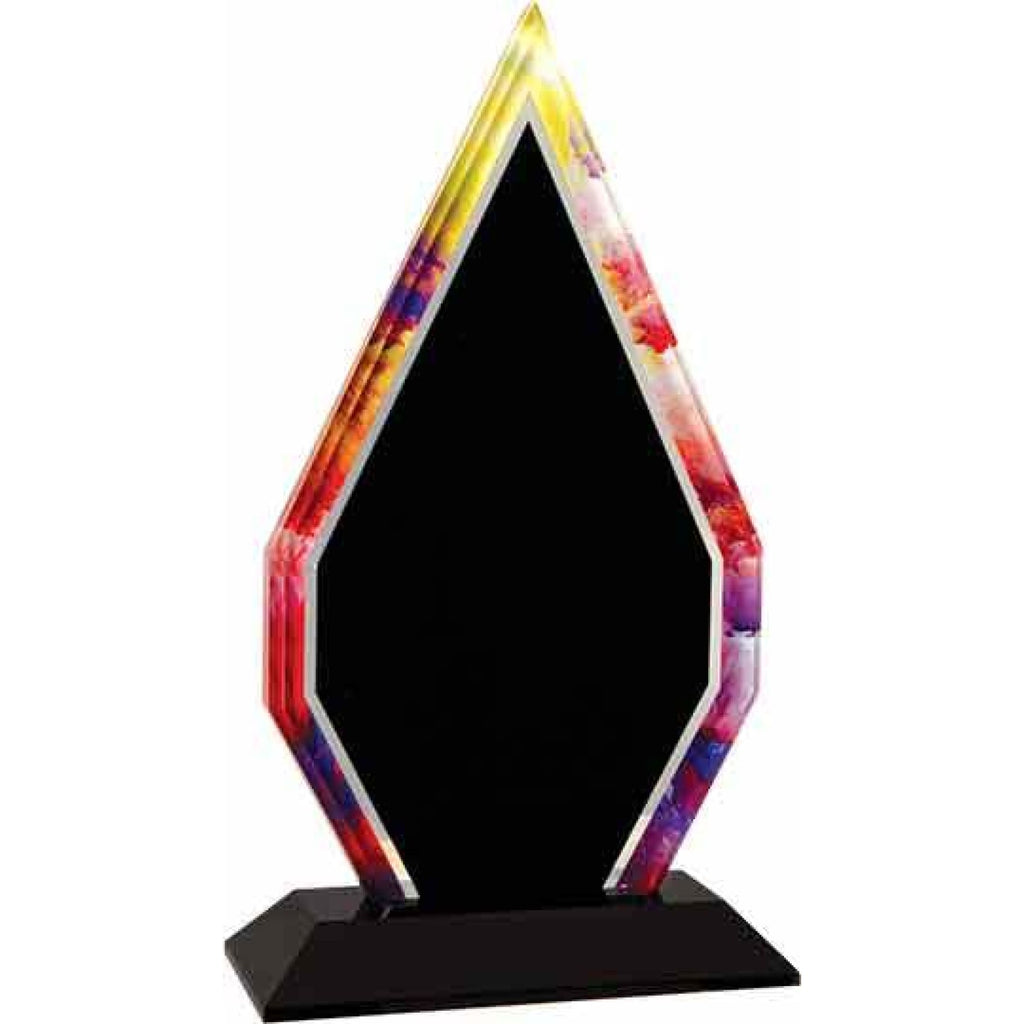Watercolor Diamond Acrylic with Black Base - 9 - Acrylic Awards